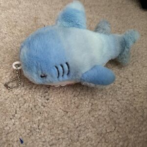 Shark plushie keychain